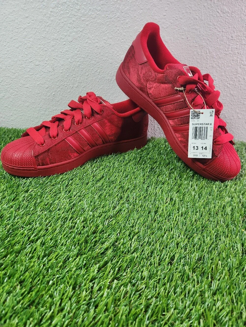 Size 13 - Adidas Superstar II Better Scarlet Men's IH9302